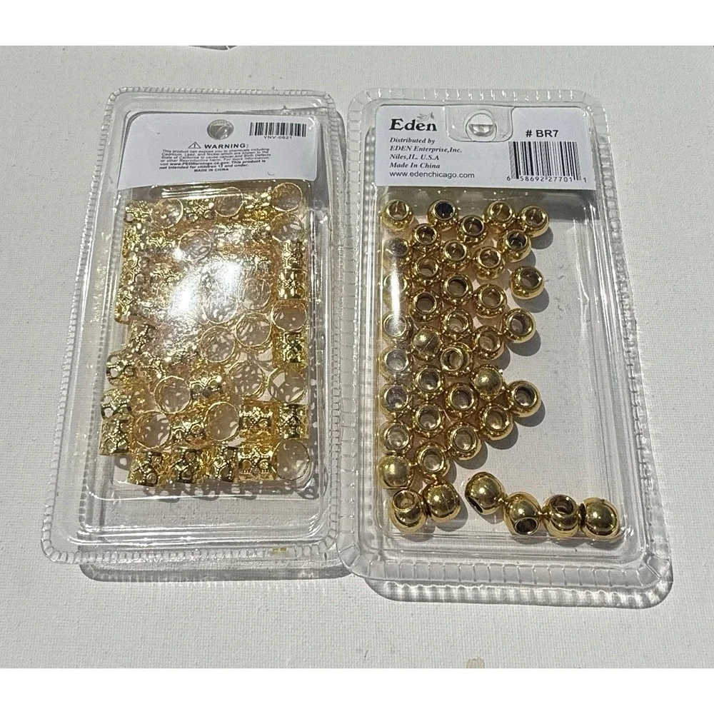 Hair Braiding Lot: EZBraid Kids Afro Puff Beads Cuffs Strings Extension Bundle